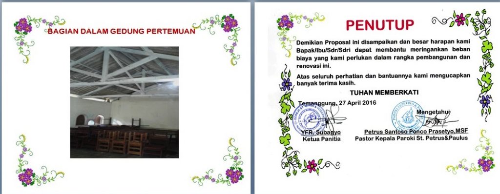 Gereja Rowoseneng proposal projek pembangunan 9