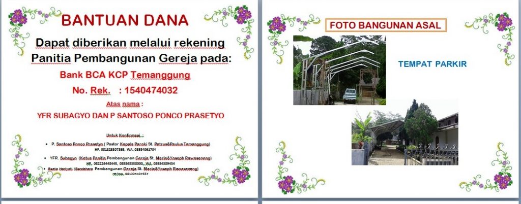 Gereja Rowoseneng proposal projek pembangunan 5