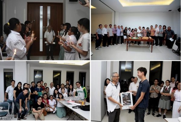 Kelompok Dewan Paroki Katedral bersama Putera Altar dan Puteri Sankristi memberi kejutan hangat untuk pastor Kepala Paroki yang tengah berulang tahun ke-70 tahun. (Albertus Prawira Ramli)