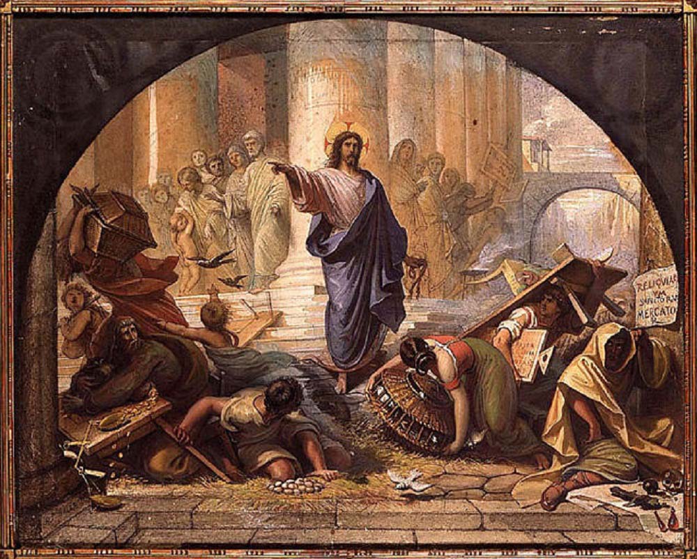 Иисус Христос изгоняет торговцев из храма