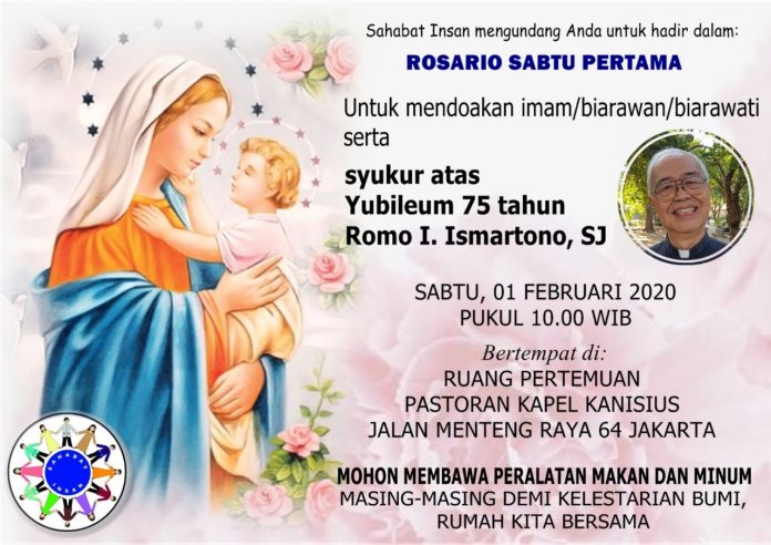 Peristiwa Doa Rosario Doa Rosario untuk Romo Ismartono SJ 75 SESAWI NET